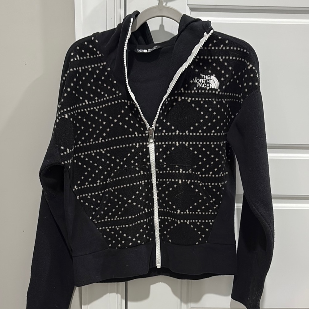 The North Face Black and White Geometric Jacket